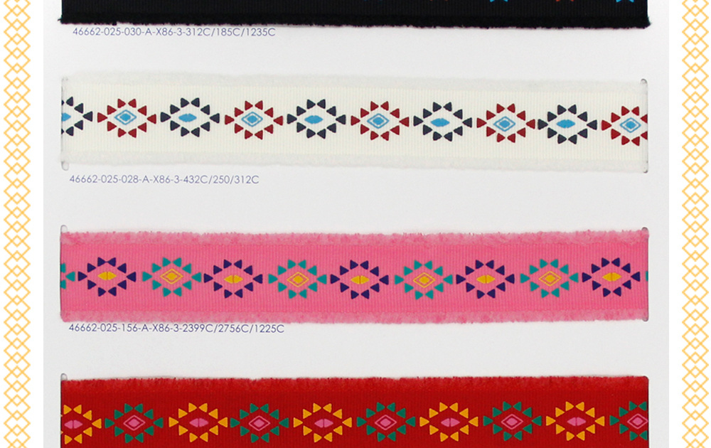 民族风罗纹须边带